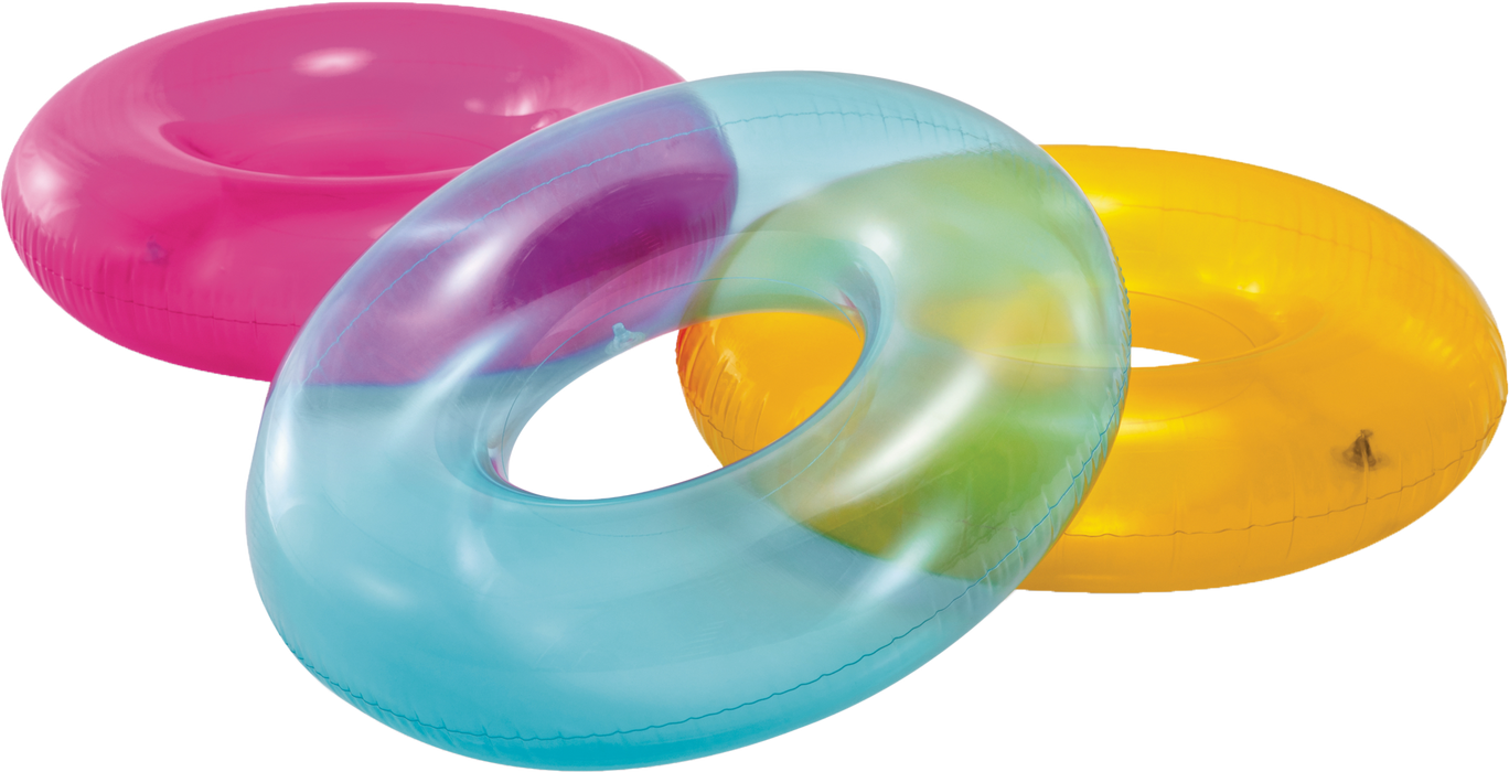 Bright and Clear: Transparent Colorful Inflatable Pool Floats