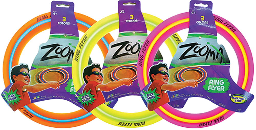 Ja-Ru Air Max Ring Flyer Frisbee Disc with Flex Grip | Outdoors Glider Ultimate Sports Pro Beach Toys Flying Discs for Kids & Adult. Safe, Soft & Professional