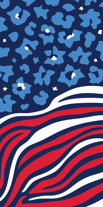 30X60 Animal Print USA Towel